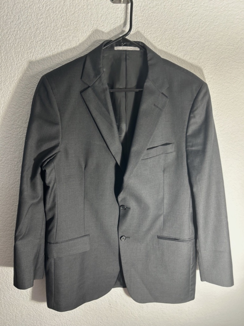 Hickey Freeman Blazer Men's 42L Black Milburn II 100% Wool Suit Jacket USA
